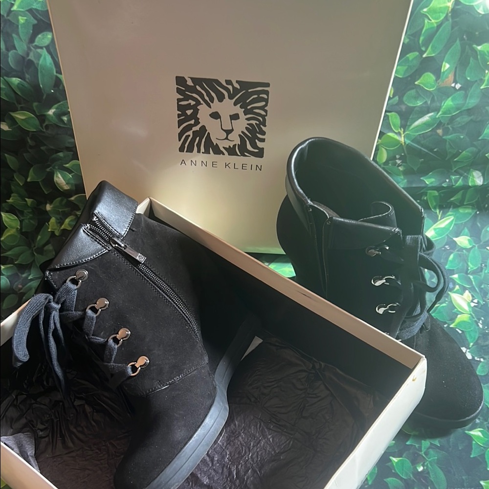 Anne Klein Black Woman’s Wedge Boots